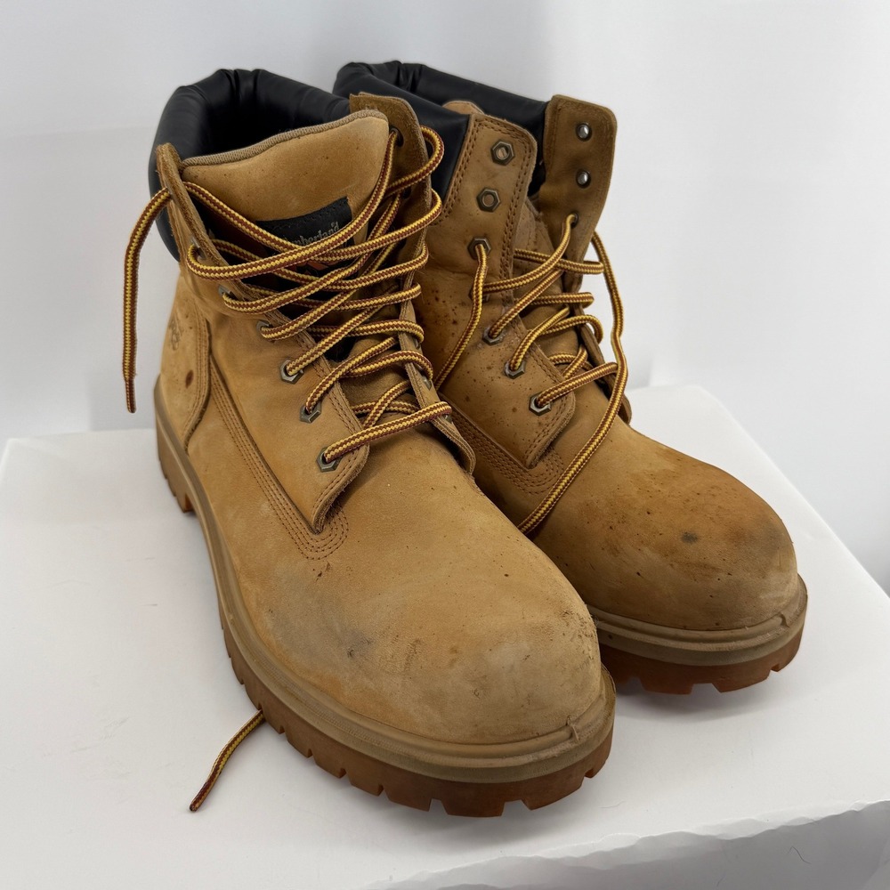Timberland Pro Boots Mens US 13 / Wheat Leather WaterProof Steel Toe Work
